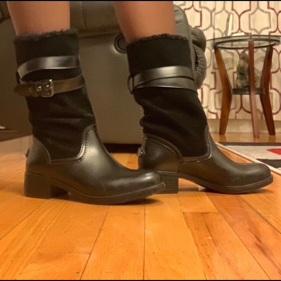 Black Coach Rain Boots - Picture 5 of 6
